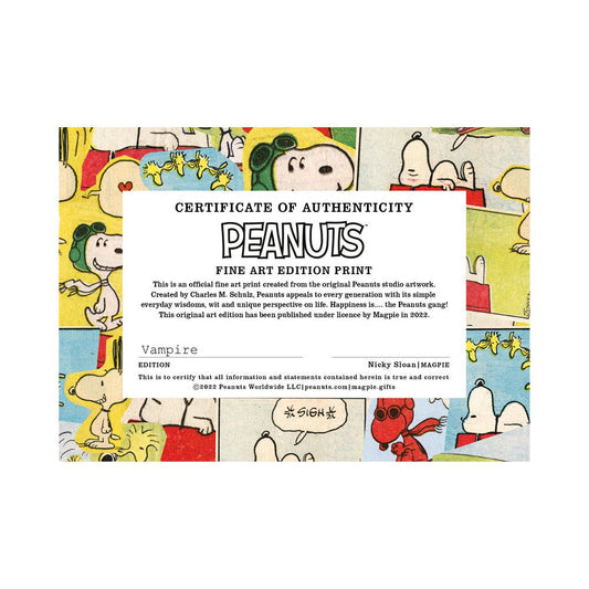 Snoopy Vampire 10x10 Framed Print