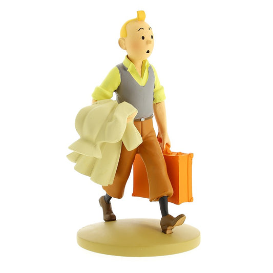 POLYRESIN MODEL TINTIN CARRYING SUITCASE